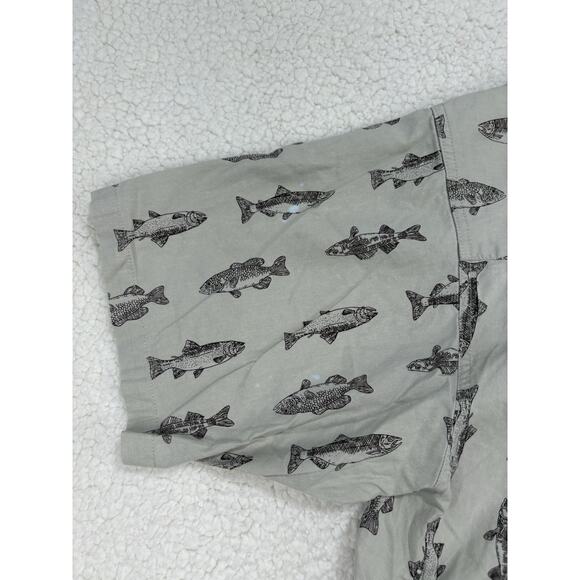 Vintage Columbia Button Down Shirt Mens Large Fly Fishing Lures All Over Print - Picture 8 of 8